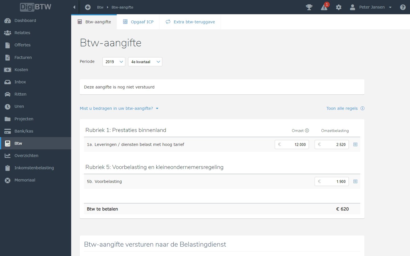 Boekhoudprogramma BTW aangifte